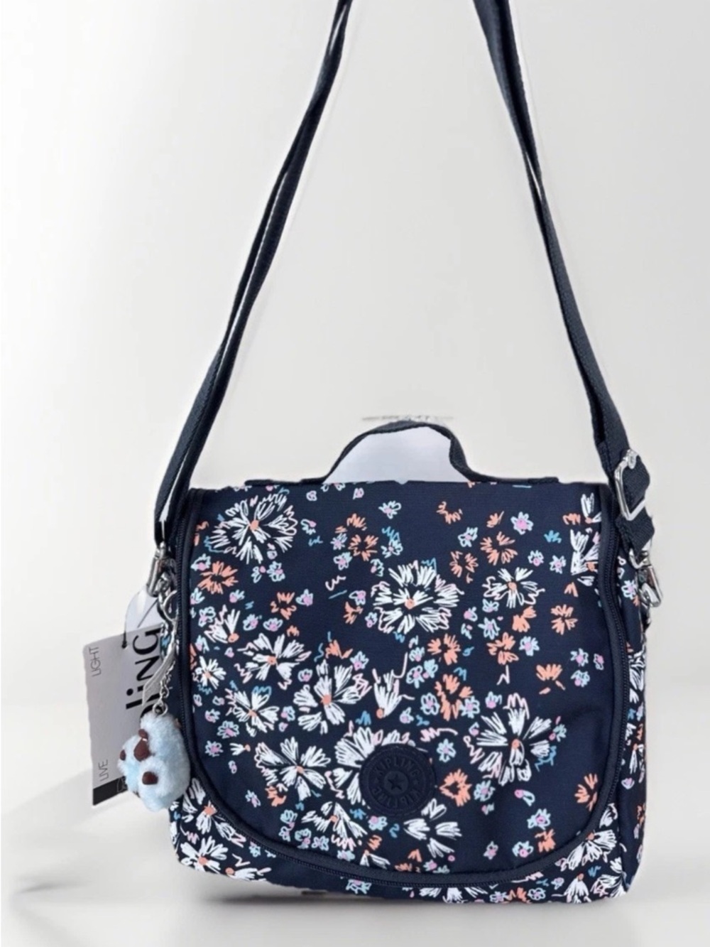 NWT Kipling Kichirou Insulated Water Resistant Flower Field Lunch Bag for School